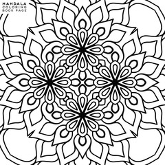 Flower Mandala. Coloringbook page template