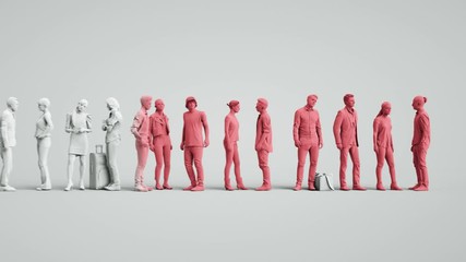 Social distancing coronavirus warning concept. Covid-19 spreading in public space. Stop virus infecting. Stay at home social distance emergency warning. Dangerous ncov epidemic. - Powered by Adobe