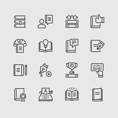 Vector illustration of education icons set