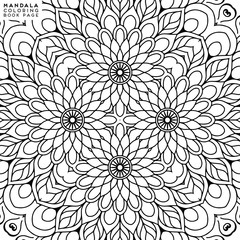 Flower Mandala. Coloringbook page template