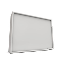 American state of Colorado, simple 3D map in white grey. 3D Rendering