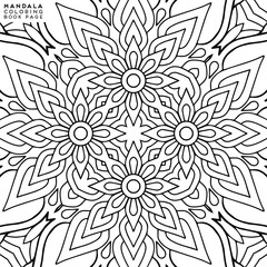Flower Mandala. Coloringbook page template