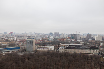  Moscow city . many buildings view from high