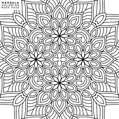 Flower Mandala. Coloringbook page template