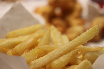 french fries with ketchup