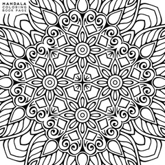 Flower Mandala. Coloringbook page template