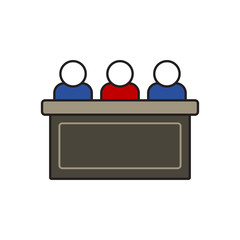 Business, jury, committee team design concept icon icon. Vector illustration.