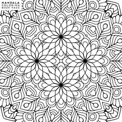 Flower Mandala. Coloringbook page template