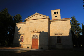 Fototapeta na wymiar Church of St. Mary in Podselje village on Vis island, Croatia
