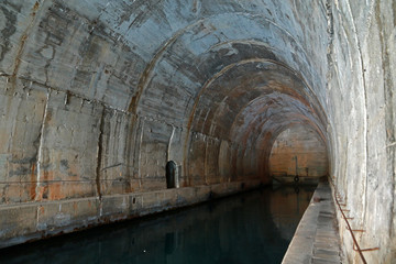 Secret submarine base on Vis island, Croatia