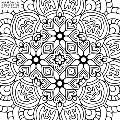 Flower Mandala. Coloringbook page template