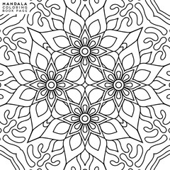 Flower Mandala. Coloringbook page template