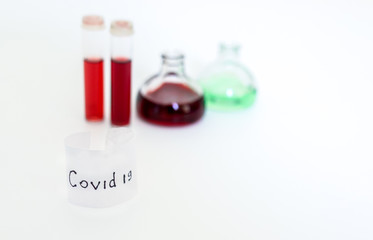 blood in a test tube covid-19 coronavirus 