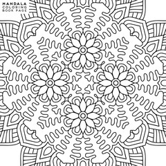 Flower Mandala. Coloringbook page template