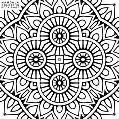 Flower Mandala. Coloringbook page template