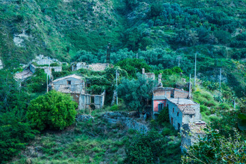 A walk trekking an abandoned village in a small town