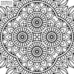 Flower Mandala. Coloringbook page template