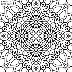 Flower Mandala. Coloringbook page template