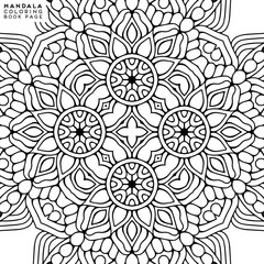 Flower Mandala. Coloringbook page template