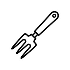 pitchfork icon line style, editable stroke