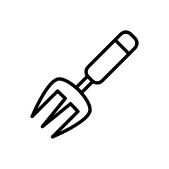pitchfork icon line style, editable stroke