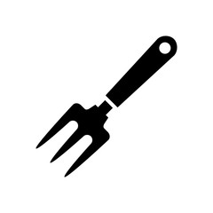Garden fork icon solid style