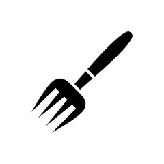 Garden fork icon solid style