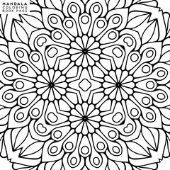 Flower Mandala. Coloringbook page template