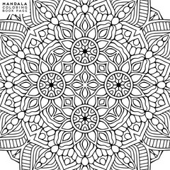 Flower Mandala. Coloringbook page template