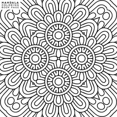 Flower Mandala. Coloringbook page template