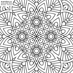 Flower Mandala. Coloringbook page template