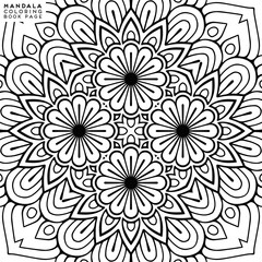 Flower Mandala. Coloringbook page template