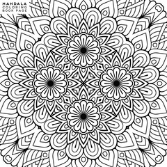 Flower Mandala. Coloringbook page template