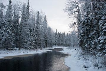 Paisajes nevados en Finlandia