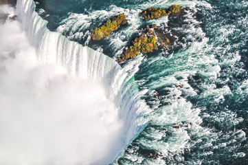 Niagara waterfall from above,&nbsp;Aerial view of Niagara waterfall.