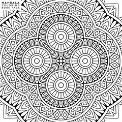 Flower Mandala. Coloringbook page template