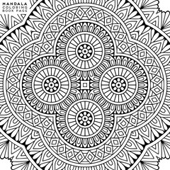 Flower Mandala. Coloringbook page template