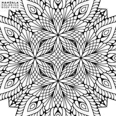 Flower Mandala. Coloringbook page template