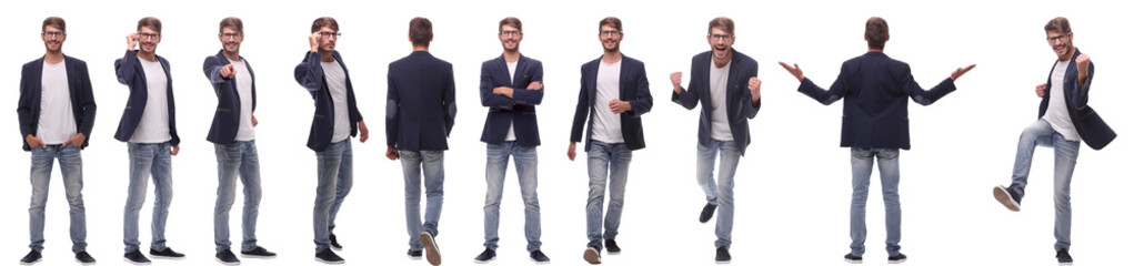 collage of various photos of a successful modern man