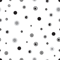 Cute polka dots. Abstract seamless pattern.  Can be used in textile industry, paper, background, scrapbooking.