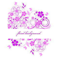 abstract floral background with flowers