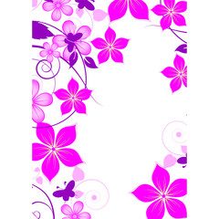 Naklejka na ściany i meble abstract floral background with flowers
