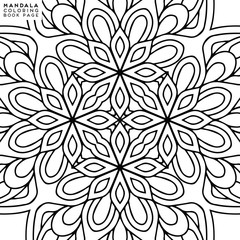 Flower Mandala. Coloringbook page template