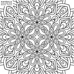 Flower Mandala. Coloringbook page template