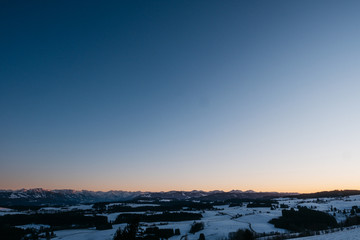 Fototapeta na wymiar Alpen - Allgäu - Sonnenuntergang - Landschaft - Alps - Bavaria - Sunset