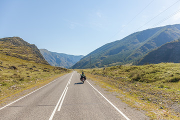 Fototapeta premium road to Altai Mountains, Altai region, Siberia, Russia.