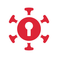 Corona virus lock down, vector logo icon design
