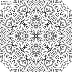 Flower Mandala. Coloringbook page template