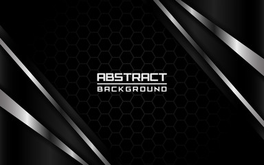 Modern dark Background with metallic lines texture in 3d abstract style
