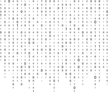 binary code zero one matrix white background beautiful banner wallpaper design illustration